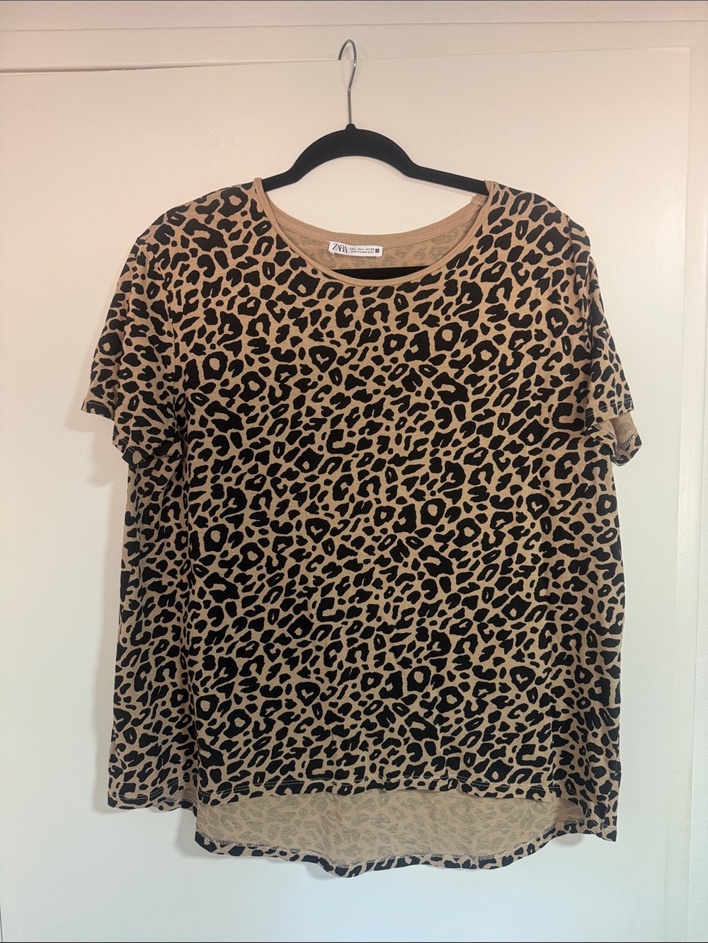 Zara oversized cheetah shirt size L